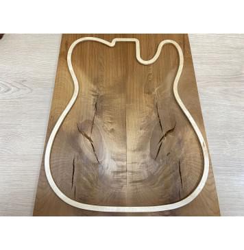 Клён Печёный 180 гр заготовка на топ (под заливку) Смешанный ААА 9х170-178х505 мм - 2 шт.(книжкой)-2