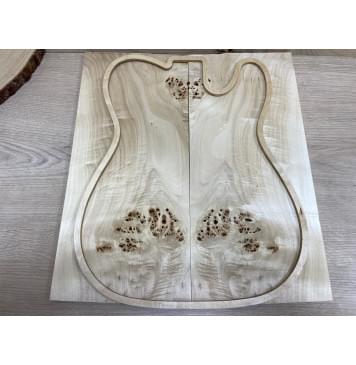 Тополь Кап заготовка на топ Смешанный ААА 10х190х419 мм - 2 шт. (книжкой)-1