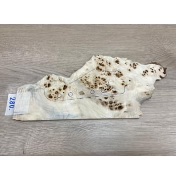 Тополь Кап заготовка накладки на головку грифа Смешанный ААА 7х95-140х270 мм-0