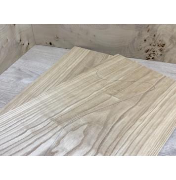 Ясень Белый заготовка на топ Тангент ААА 17х277х715 мм - 2 шт. (книжкой)-1