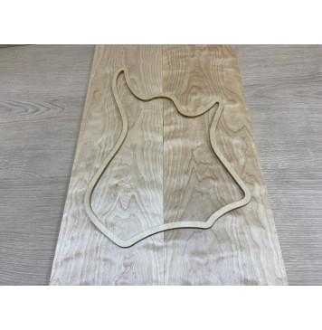 Берёза Пламенная заготовка на топ Смешанный ААА Волна АА 13х157х530 мм - 2 шт.(книжкой)-1