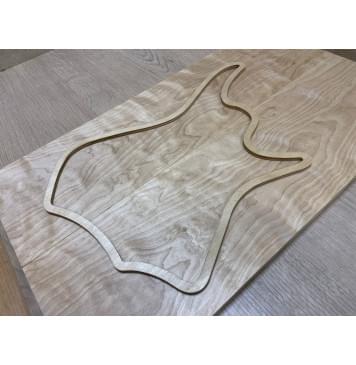 Берёза Пламенная заготовка на топ Смешанный ААА Волна АА 13х157х530 мм - 2 шт.(книжкой)-2