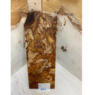 Карагач Корень заготовка накладки на головку грифа Смешанный ААА 6х103х270 мм-0