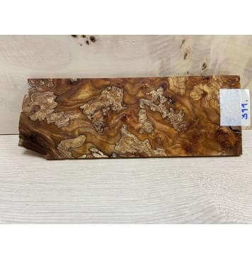 Карагач Корень заготовка накладки на головку грифа Смешанный ААА 6х103х270 мм-1