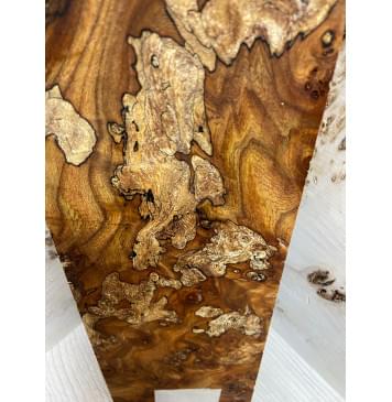 Карагач Корень заготовка накладки на головку грифа Смешанный ААА 6х103х270 мм-2