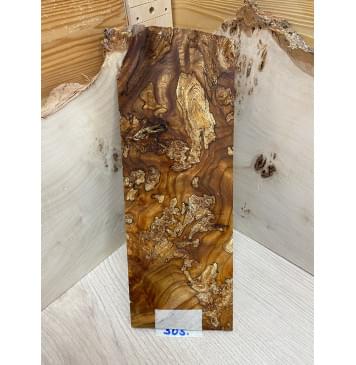 Карагач Корень заготовка накладки на головку грифа Смешанный ААА 6х103х270 мм-0