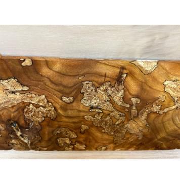 Карагач Корень заготовка накладки на головку грифа Смешанный ААА 6х103х270 мм-2