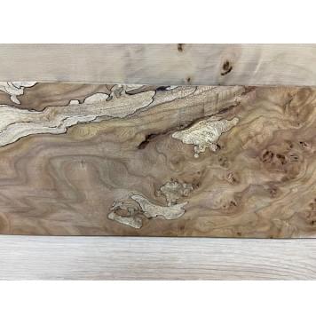 Карагач Корень заготовка накладки на головку грифа Смешанный ААА 6х103х270 мм-3