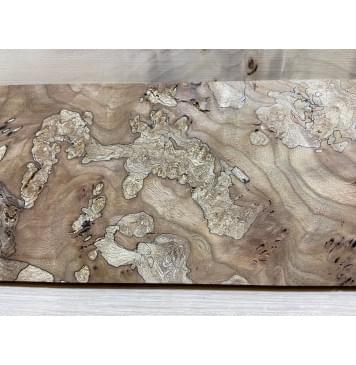 Карагач Корень заготовка накладки на головку грифа Смешанный ААА 6х103х270 мм-3