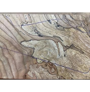 Карагач Корень заготовка накладки на головку грифа Смешанный ААА 5х98х190 мм-3