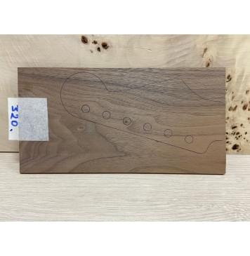 Орех Американский заготовка накладки на головку грифа Смешанный АА 3,5х117х220 мм-0