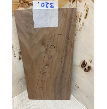 Орех Американский заготовка накладки на головку грифа Смешанный АА 3,5х117х220 мм-1