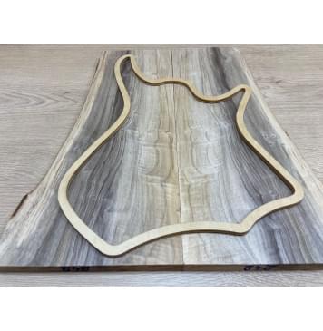 Тополь Болотный заготовка на топ Тревел гитары Смешанный ААА 15х120-130х400 мм 2 шт (книжкой)-3