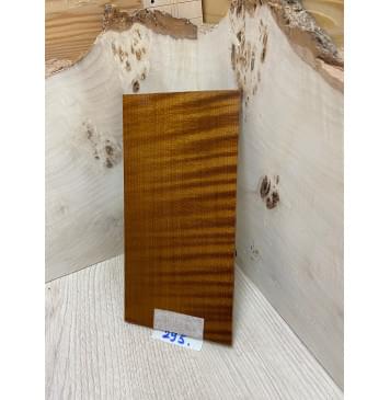 Клён Волнистый Печёный 180 гр заготовка накладки на головку грифа Радиал ААА Волна ААА 5х103х200 мм-3