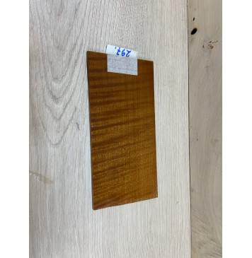 Клён Волнистый Печёный 180 гр заготовка накладки на головку грифа Радиал ААА Волна ААА 5х103х195 мм-3