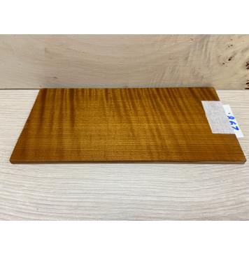 Клён Волнистый Печёный 180 гр заготовка накладки на головку грифа Радиал ААА Волна ААА 5х103х200 мм-3