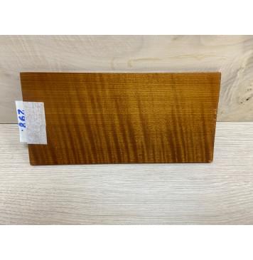 Клён Волнистый Печёный 180 гр заготовка накладки на головку грифа Радиал ААА Волна ААА 5х103х200 мм-0