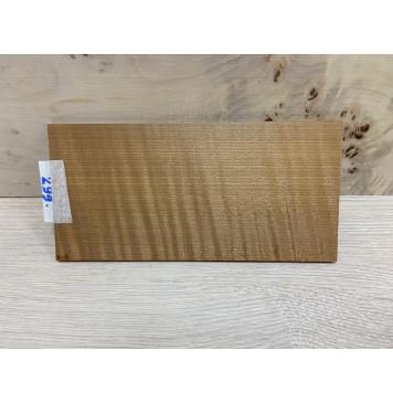 Клён Волнистый Печёный 180 гр заготовка накладки на головку грифа Радиал ААА Волна ААА 5х103х200 мм-2