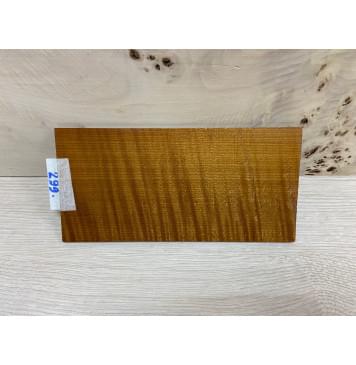 Клён Волнистый Печёный 180 гр заготовка накладки на головку грифа Радиал ААА Волна ААА 5х103х200 мм-0