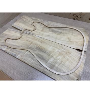 Тополь Болотный Волнистый заготовка на топ Смешанный ААА Волна ААА 8х165-190х540 мм 2 шт (книжкой)-2