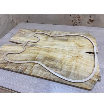 Тополь Болотный Волнистый заготовка на топ Смешанный ААА Волна ААА 8х165-190х540 мм 2 шт (книжкой)-0