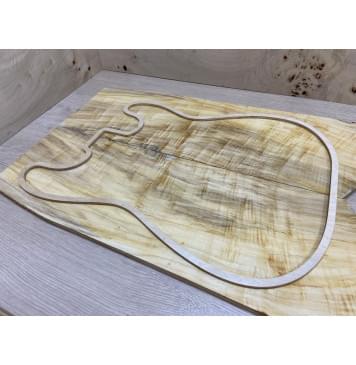 Тополь Болотный Волнистый заготовка на топ Смешанный ААА Волна ААА 8х165-190х540 мм 2 шт (книжкой)-1