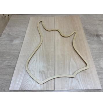 Клён Белый заготовка на топ дляТревел гитары Тангент АА 6,5х158х420 мм 2 шт (книжкой)-1