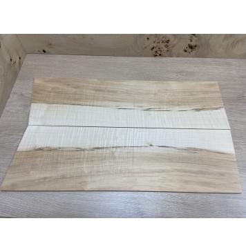 Клён Чёрный Явор, Волнистый заготовка на топ Смешанный АА Волна АА 5х175-190х600 мм - 2 шт. (книжкой)-3