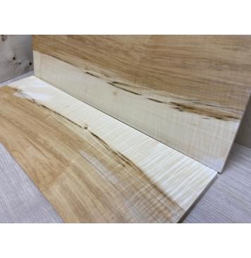 Клён Чёрный Явор, Волнистый заготовка на топ Смешанный АА Волна АА 5х175-190х600 мм - 2 шт. (книжкой)-4