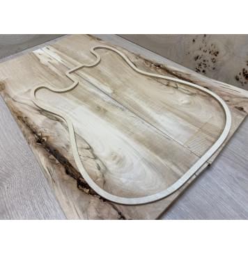 Клён Чёрный заготовка на топ Смешанный АА 17х170-225х595 мм - 2 шт. (книжкой)-1