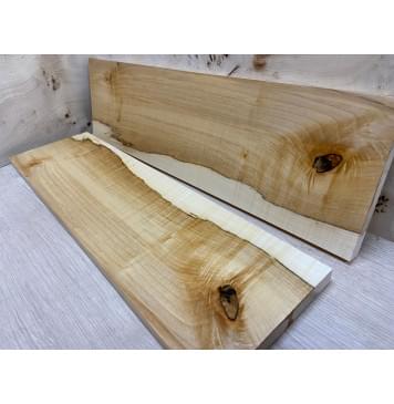 Клён Чёрный Явор, Волнистый заготовка на топ Смешанный АА Волна АА 19х166х520 мм - 2 шт. (книжкой)-3