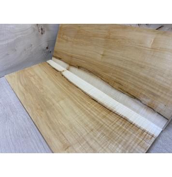 Клён Чёрный Явор, Волнистый заготовка на топ Смешанный АА Волна ААА 19х183х475 мм - 2 шт. (книжкой)-3