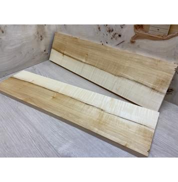 Клён Чёрный Явор, Волнистый заготовка на топ Смешанный АА Волна АА 24х154-160х595 мм - 2 шт. (книжкой)-1