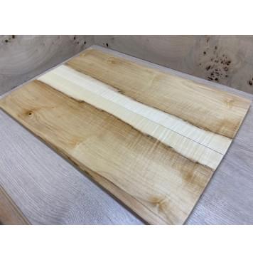 Клён Чёрный Явор, Волнистый заготовка на топ Смешанный АА Волна АА 18х195х580 мм - 2 шт. (книжкой)-2