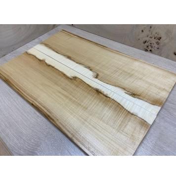 Клён Чёрный Явор, Волнистый заготовка на топ Смешанный ААА Волна АА 17х184х550 мм - 2 шт. (книжкой)-0