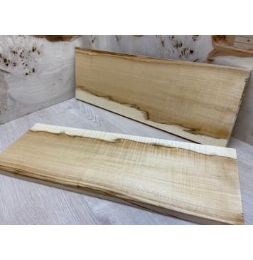 Клён Чёрный Явор, Волнистый заготовка на топ Смешанный ААА Волна АА 17х184х550 мм - 2 шт. (книжкой)-1