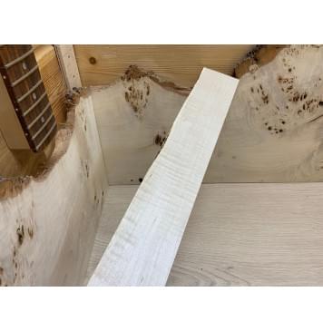 Клён Белый Явор, Волнистый заготовка накладки для электрогитары Смешанный А Волна АА 9х60х455 мм-2