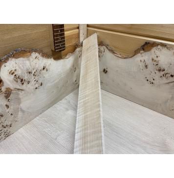 Клён Белый Явор, Волнистый заготовка накладки для электрогитары Смешанный А Волна А 9х74х565 мм-1