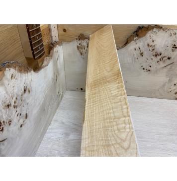 Клён Белый Явор, Волнистый заготовка накладки для электрогитары Смешанный ААА Волна А 9х85х525 мм-0