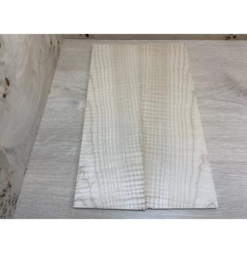 Клён Белый Явор, Волнистый заготовка на топ для Тревел гитары Смешанный ААА Волна ААА 8,5х134х430 мм - 2 шт. (книжкой)-3