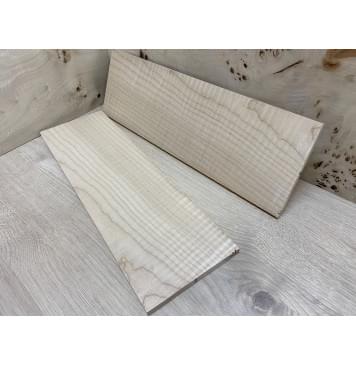 Клён Белый Явор, Волнистый заготовка на топ для Тревел гитары Смешанный ААА Волна ААА 8,5х134х430 мм - 2 шт. (книжкой)-1