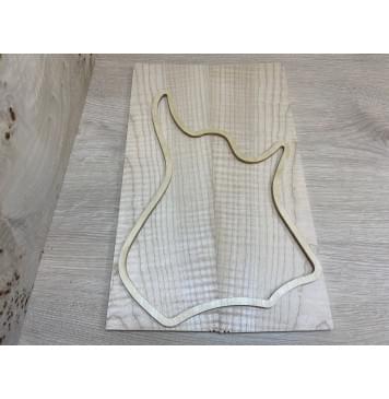 Клён Белый Явор, Волнистый заготовка на топ для Тревел гитары Смешанный ААА Волна ААА 8,5х134х430 мм - 2 шт. (книжкой)-5