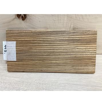 Зебрано заготовка накладки на головку грифа Радиал ААА 5,5х102х210 мм-0