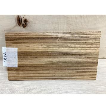 Зебрано заготовка накладки на головку грифа Радиал ААА 5,5х115х210 мм-0