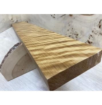 Берёза Пламенная Печёная 180 гр заготовка грифа для электрогитары Радиал ААА Волна ААА 26х105х715 мм-5