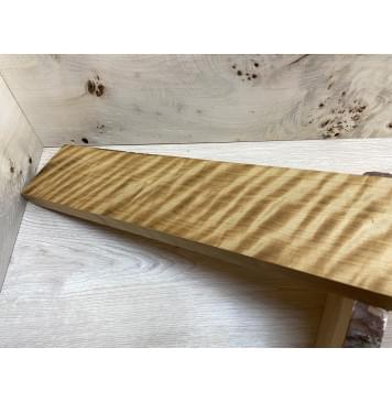 Берёза Пламенная Печёная 180 гр заготовка грифа для электрогитары Радиал ААА Волна ААА 26х105х715 мм-0