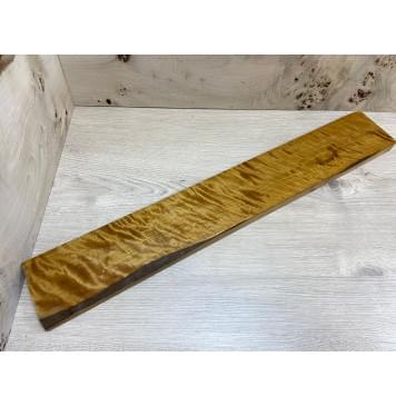 Берёза Пламенная Печёная 180 гр заготовка грифа для электрогитары Радиал АА Волна ААА 26х103х700 мм-0