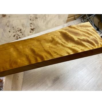 Берёза Пламенная Печёная 180 гр заготовка грифа для электрогитары Радиал АА Волна ААА 26х103х700 мм-4