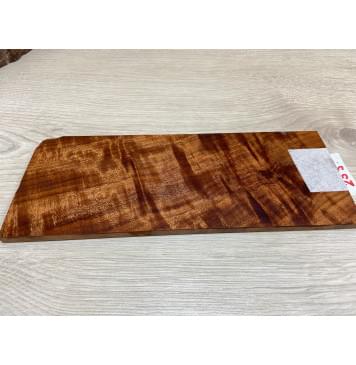 Макоре Пламя заготовка накладки на головку грифа Смешанный ААА Волна АА 6,5х100х250 мм-1