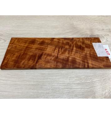 Макоре Пламя заготовка накладки на головку грифа Смешанный ААА Волна АА 7х100х250 мм-1